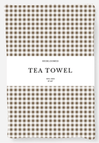 Tea Towel - Woven Mini Gingham Check in Tobacco