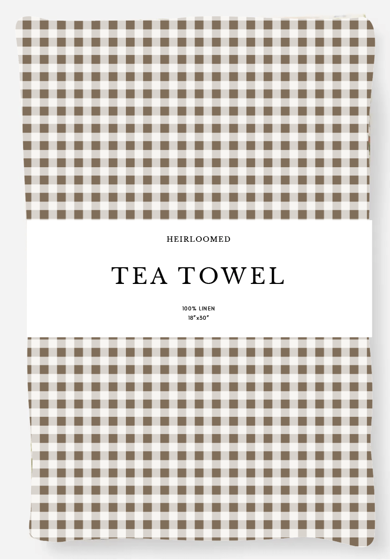 Tea Towel - Woven Mini Gingham Check in Tobacco