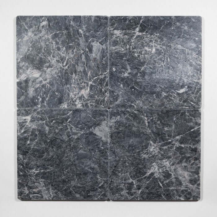 Riviera Gray marble tile, cool gray, 12x12 inch