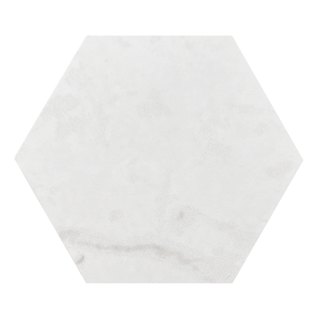 Vallelunga hexagon porcelain tile, marble-look, 4 inch