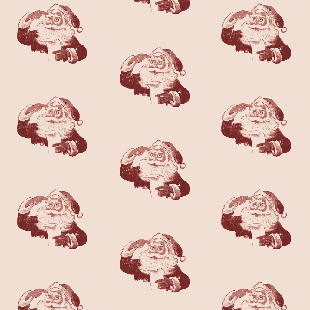 Vintage Santa Christmas Wrapping Paper