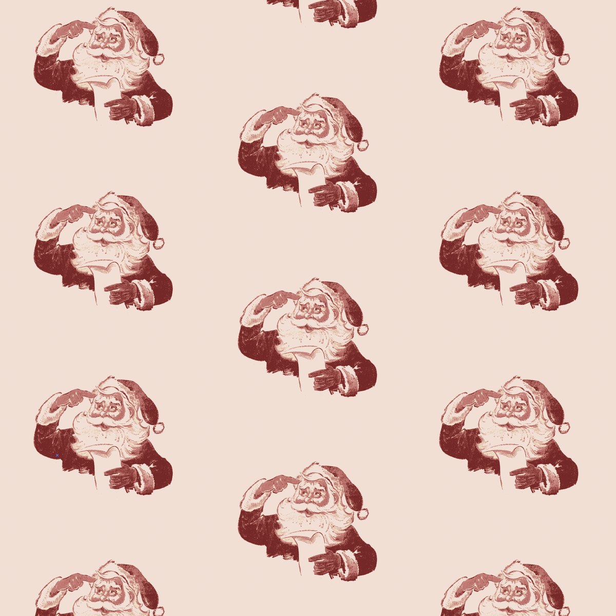 Vintage Santa Christmas Wrapping Paper
