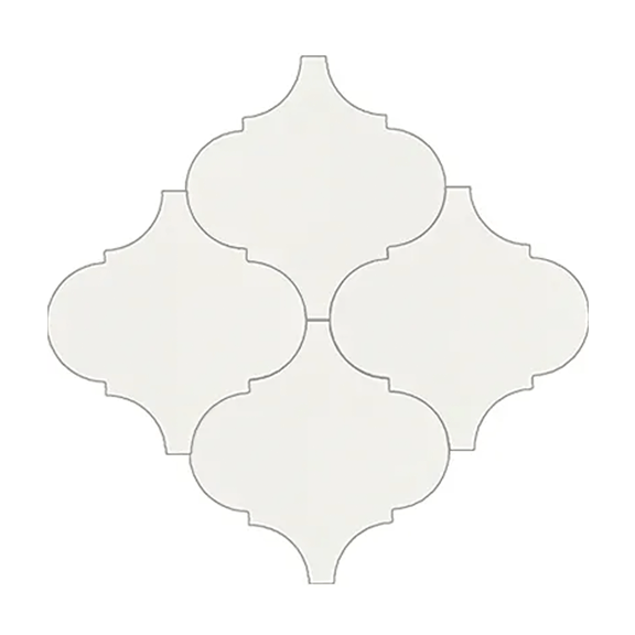Arabesque White 8x8" Tile
