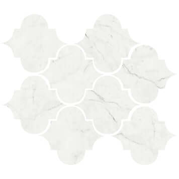 Vallelunga Carrara Toledo porcelain tile, white marble-look