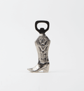 Nickel Etched Cowboy Boot Bottle Opener