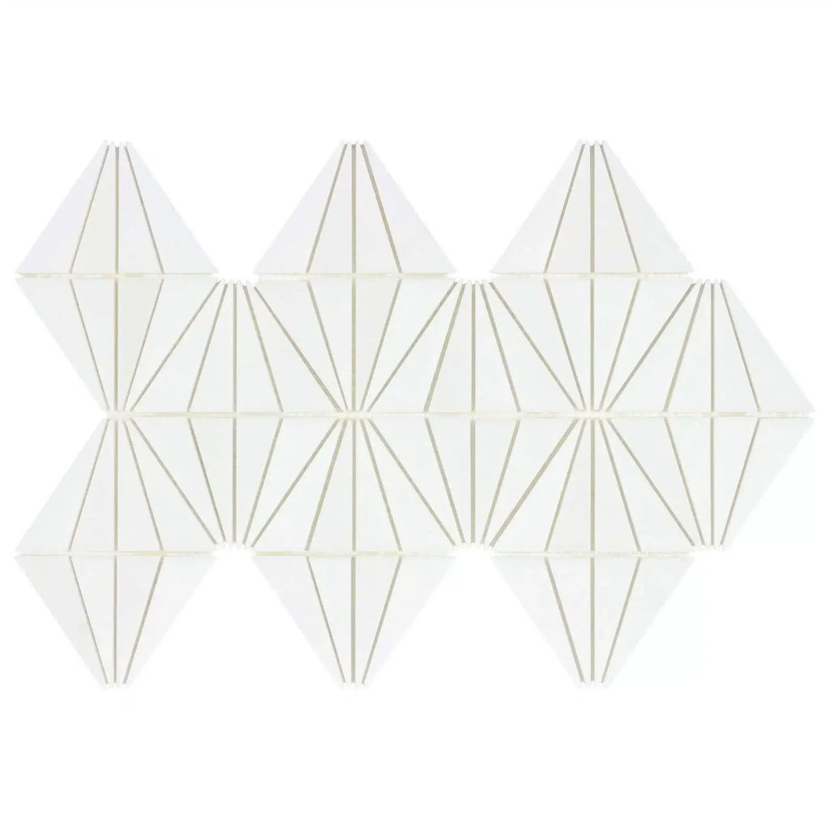 Marquis Regency White natural stone tile, mosaic, polished white