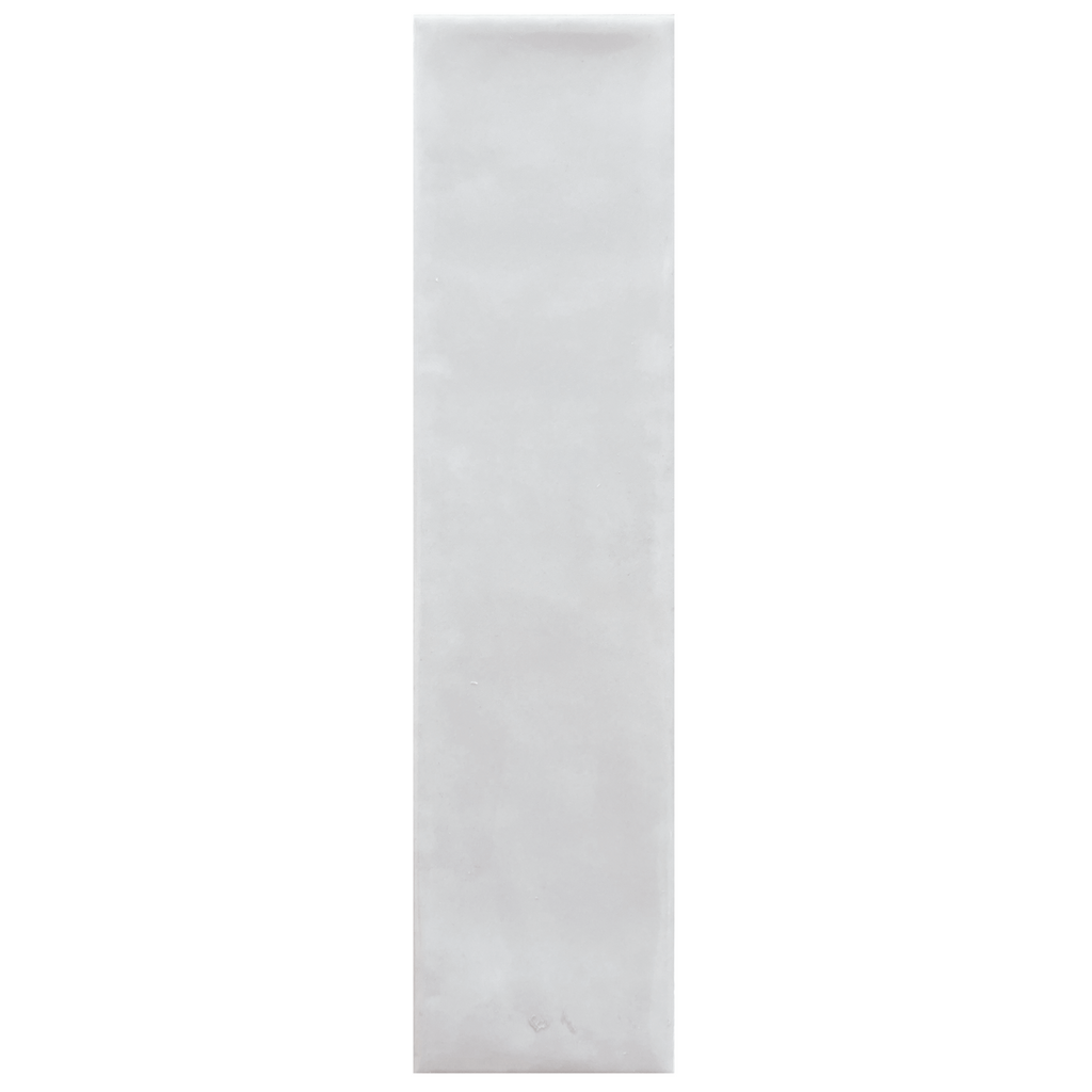 Maiolica porcelain tile, glazed white, 3x12 inch