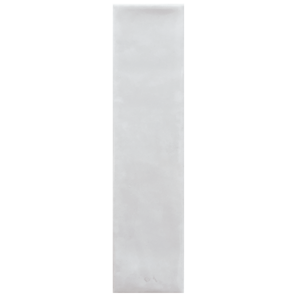 Maiolica porcelain tile, glazed white, 3x12 inch