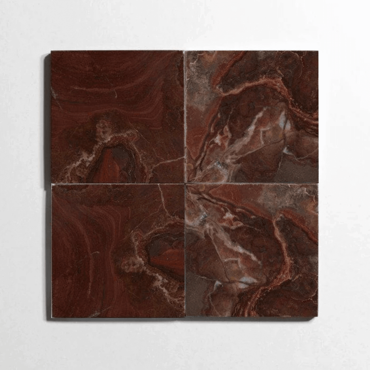 Red Onyx tile, deep red, 4x4 inch