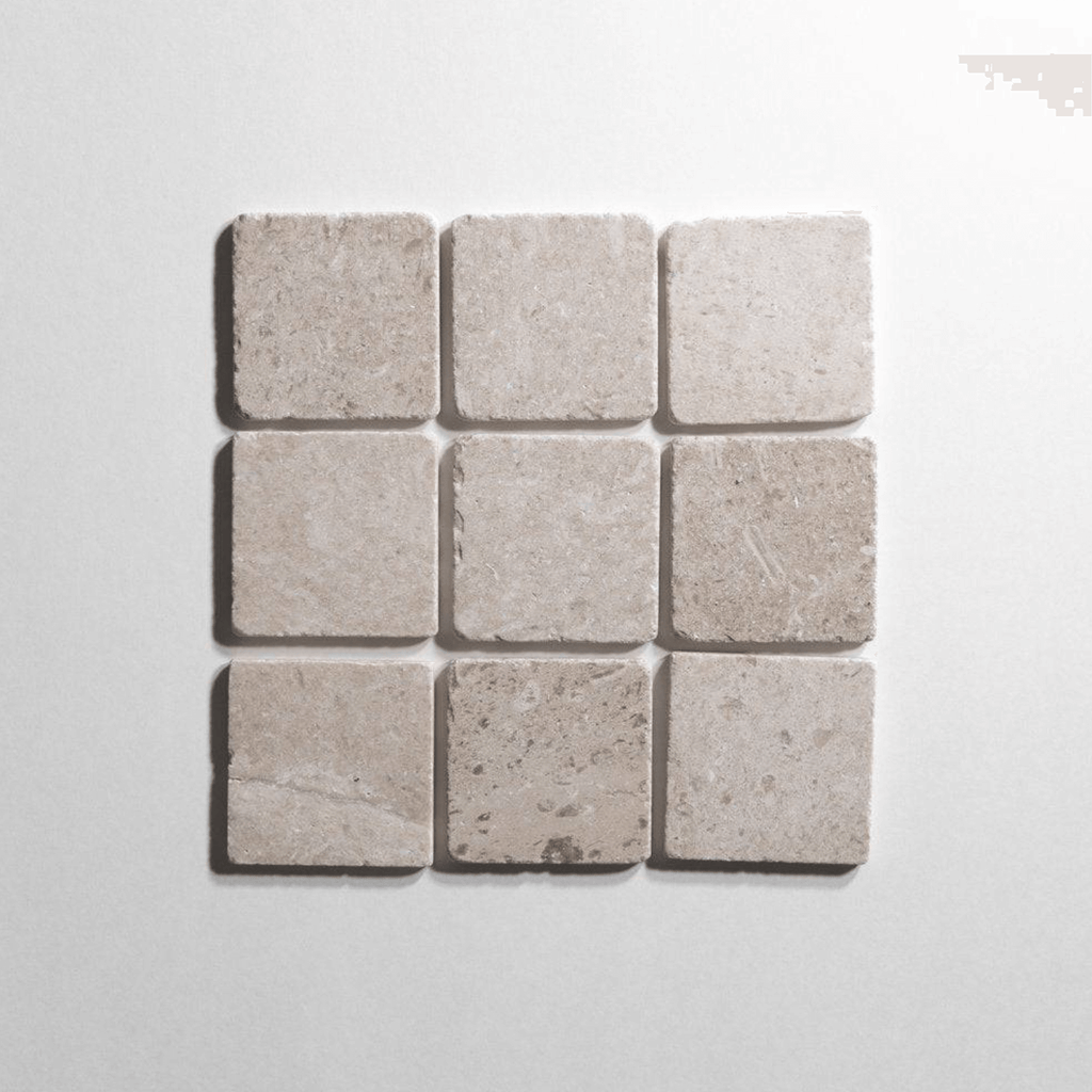 Sierra Limestone tile, warm beige, 4x4 inch