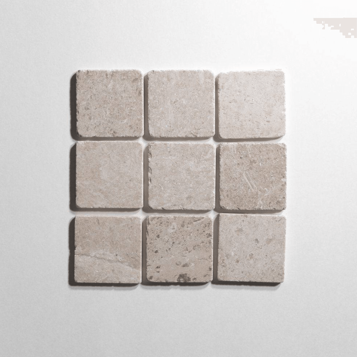 Sierra Limestone tile, warm beige, 4x4 inch