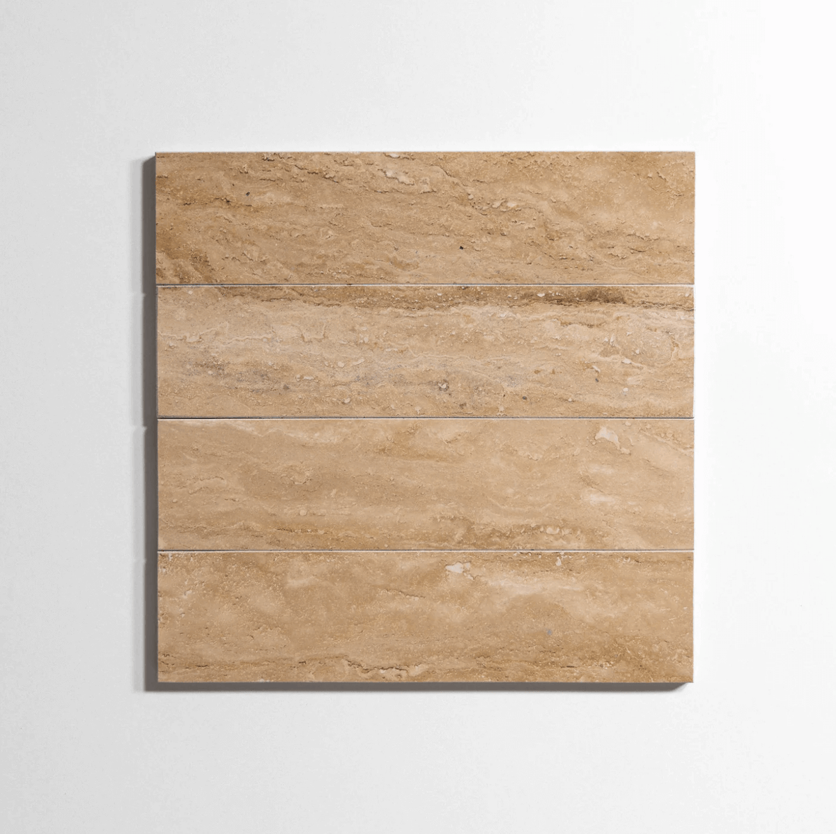 Savannah Travertine tile, warm tan, 3x12 inch