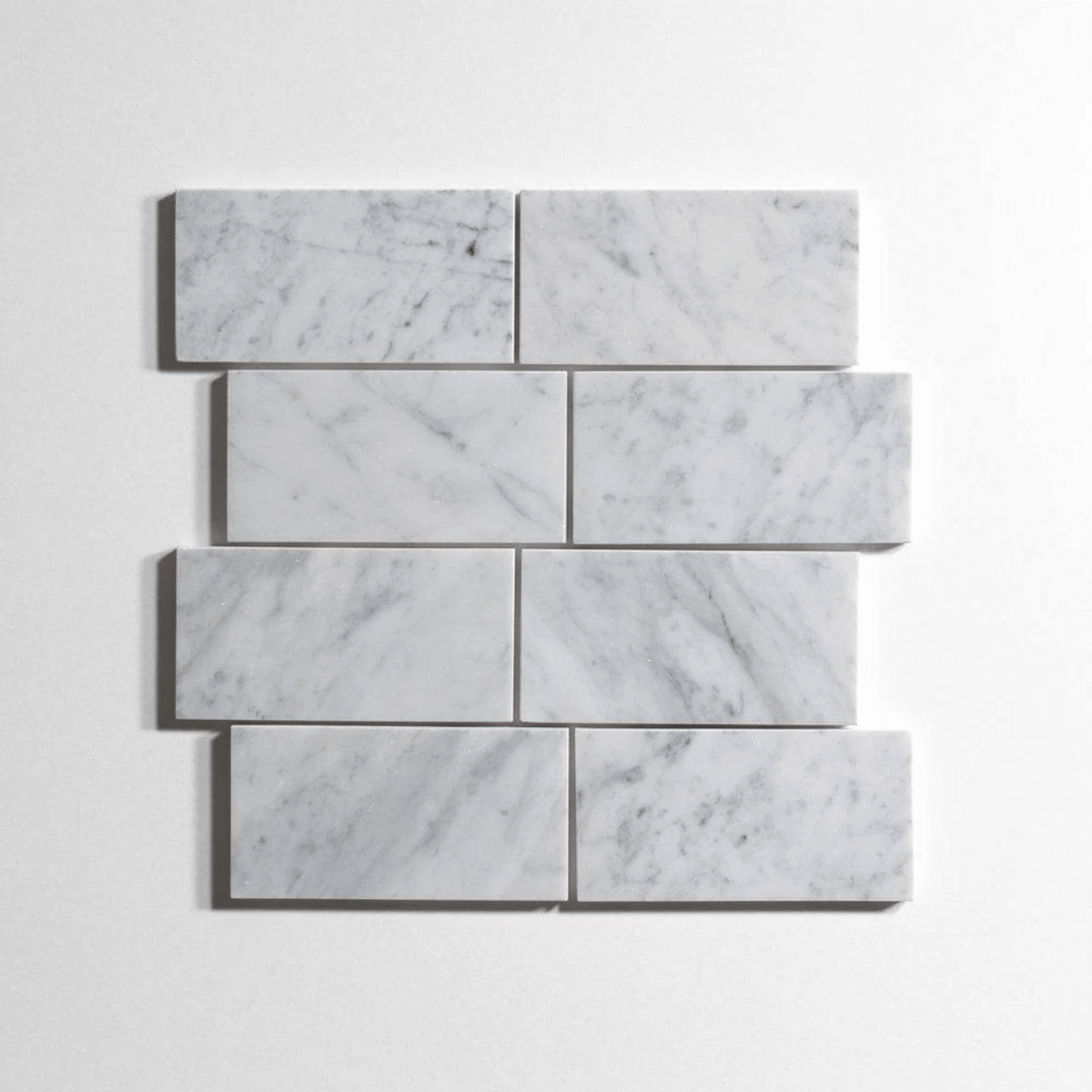 Venatino Carrara 3"x6" Tumbled Marble Tile