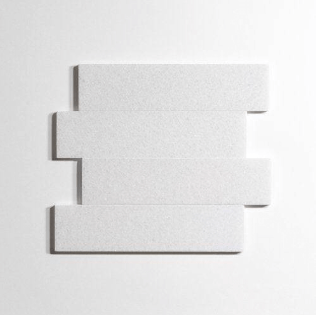 Crystal White marble tile, bright white, 3x12 inch