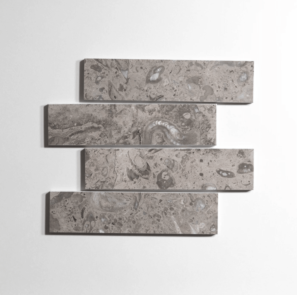 Sage Gray 3"x12" Honed Marble Tile