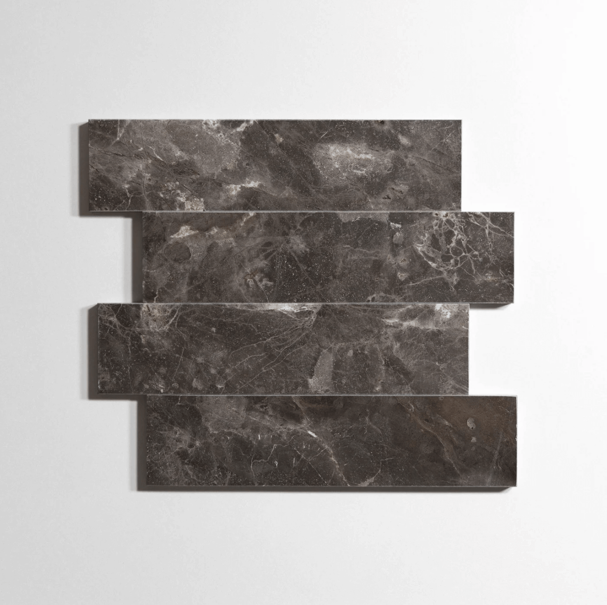 New St. Laurent marble tile, white and gray, 3x12 inch