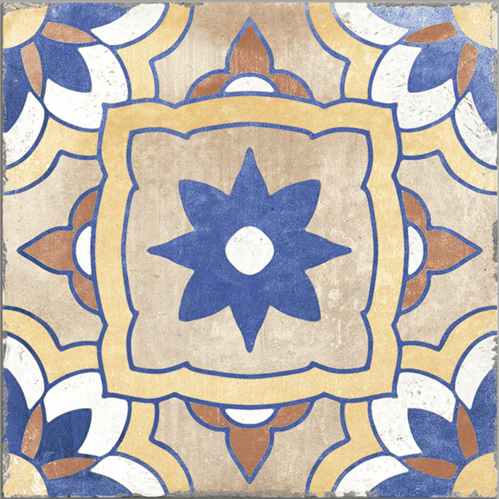 Carribean Ceramic Deco Tile 8"x8"