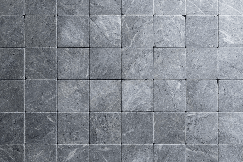 Riviera Gray 4"x4" Tumbled Marble Tile