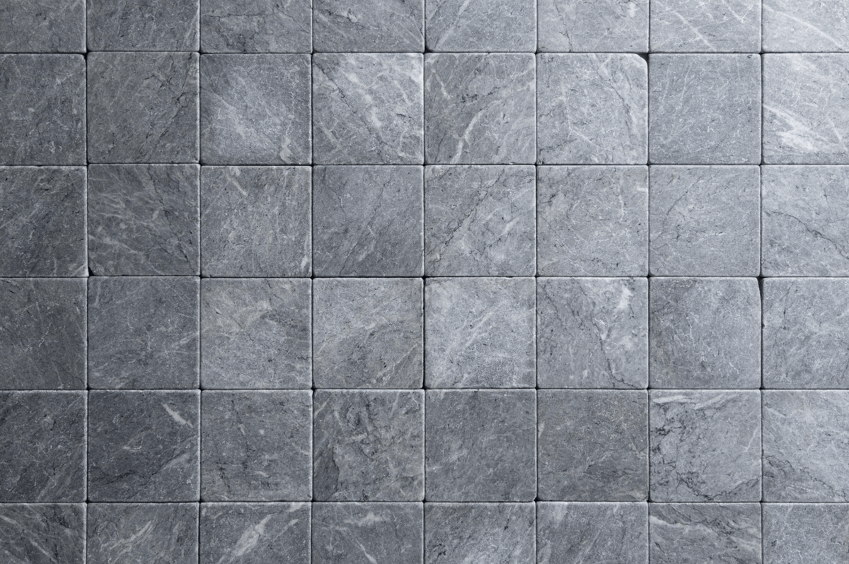 Riviera Gray 4"x4" Tumbled Marble Tile