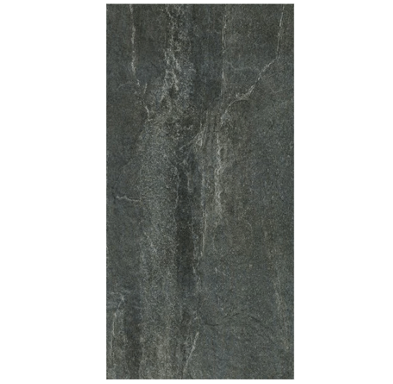 Unicom Inkwell porcelain tile, deep charcoal, 12x24 inch