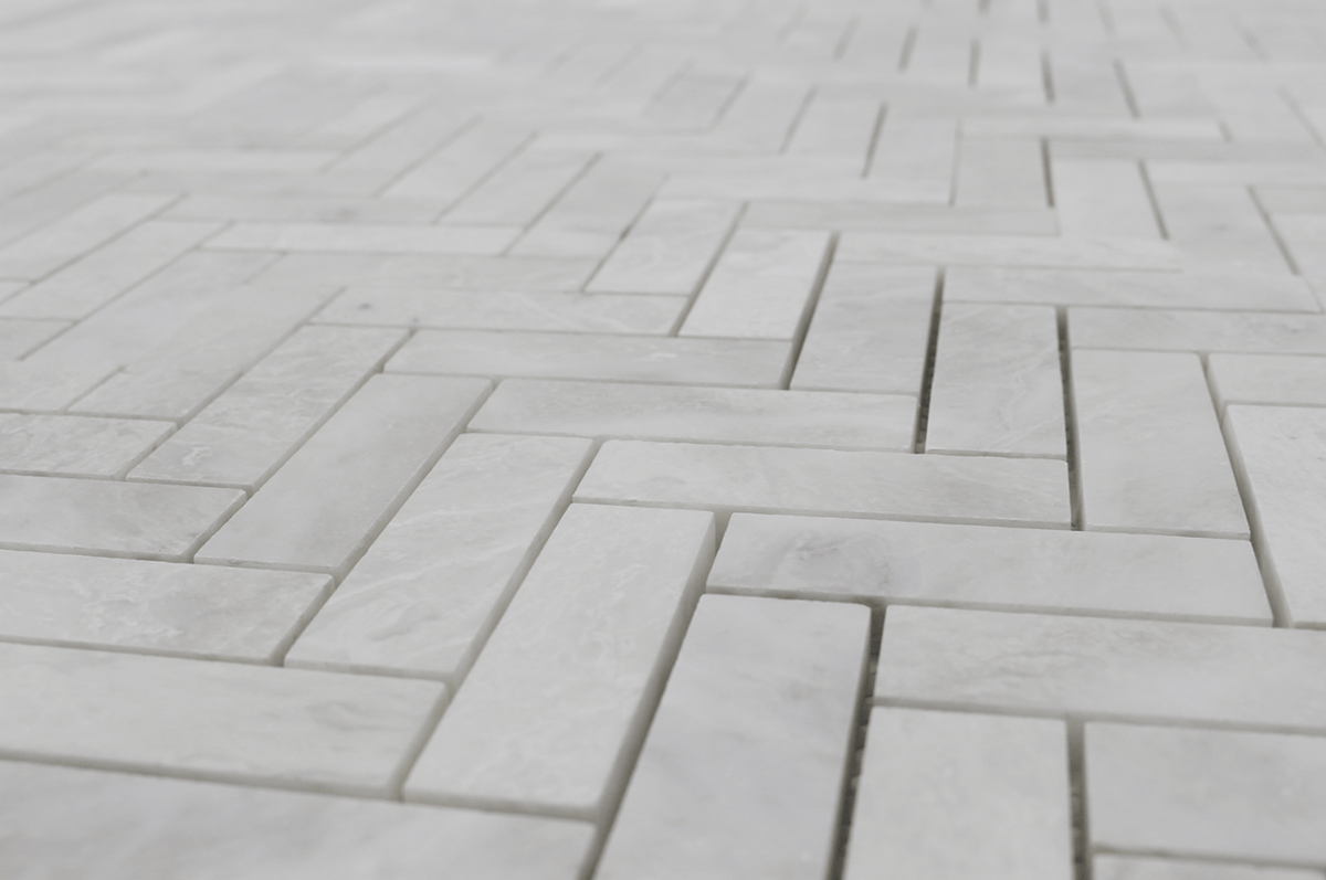 Iceberg 1"x3" Herringbone Polished Mosaic