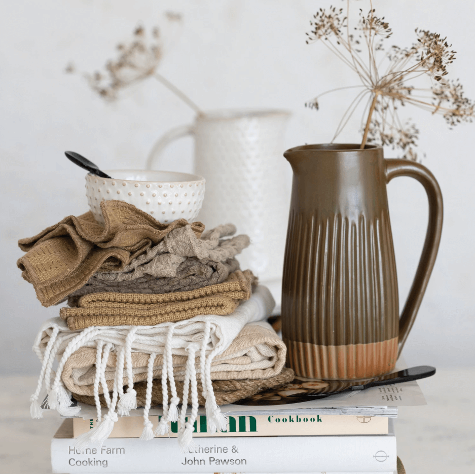 Woven Cotton Slub Dish Cloth (Set Of 3)