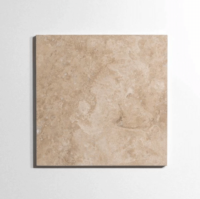 Durango Select travertine tile, warm beige, 12x12 inch