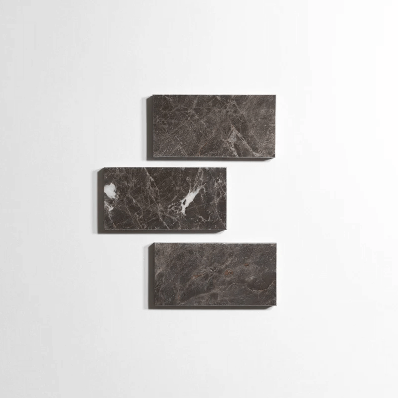 New St. Laurent marble tile, white and gray, 3x6 inch