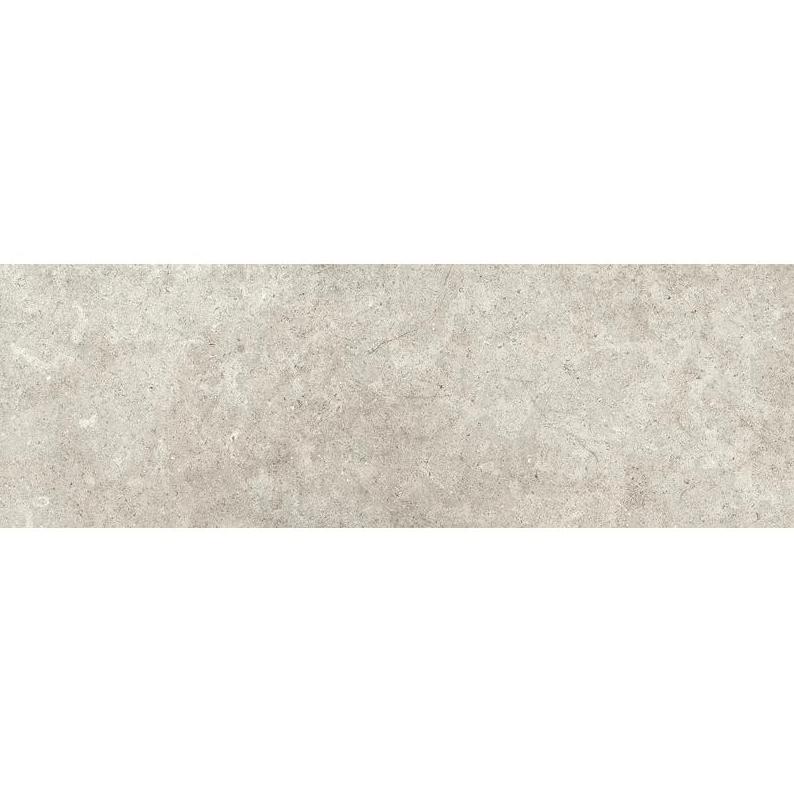 Richmond 13x39 rectified glazed porcelain tile in light grey with a natural stone look.