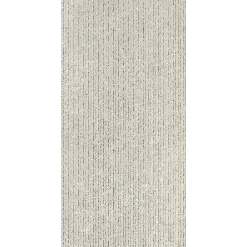 Bergstone 24x48 Deco Porcelain Tile in light gray with a textured surface, perfect for modern flooring and wall designs.