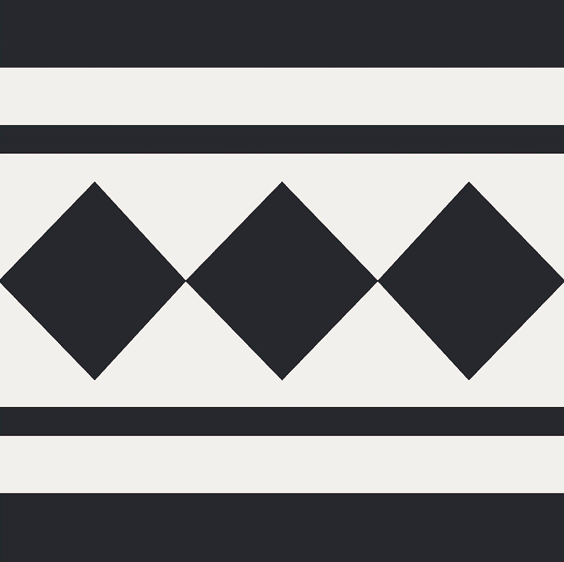 RITZ Border 8"x8" Cement Tile