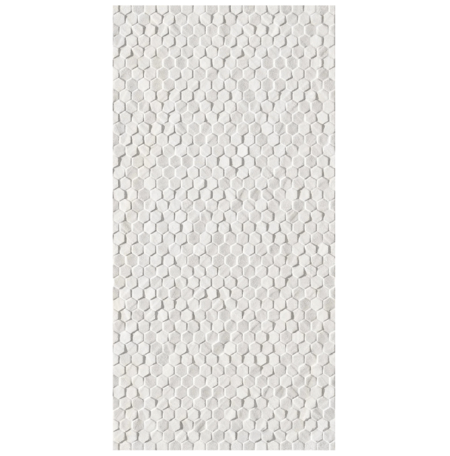 Piemme Geostone Essagonetta porcelain tile, natural stone-look, hexagon-cut, 12x24 inch