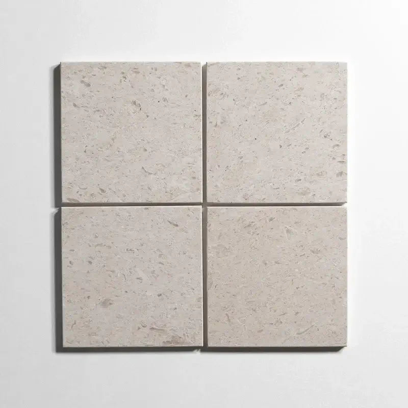 Sierra Limestone tile, warm beige, 4x4 inch