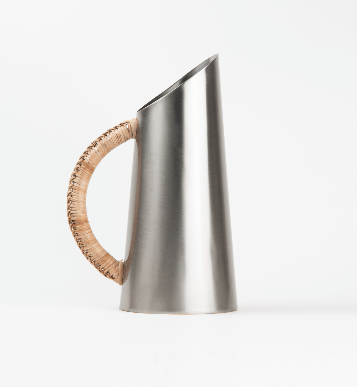 Stainless Steel Pitcher w/ Rattan Wrapped Handle