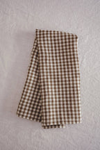 Tea Towel - Woven Mini Gingham Check in Tobacco