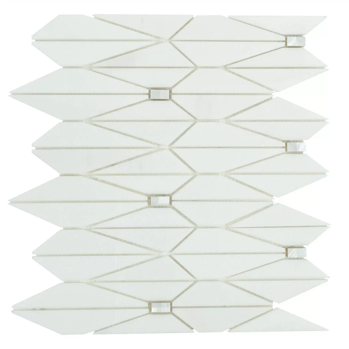 Apex Pearl natural stone tile, mosaic, pearl-toned