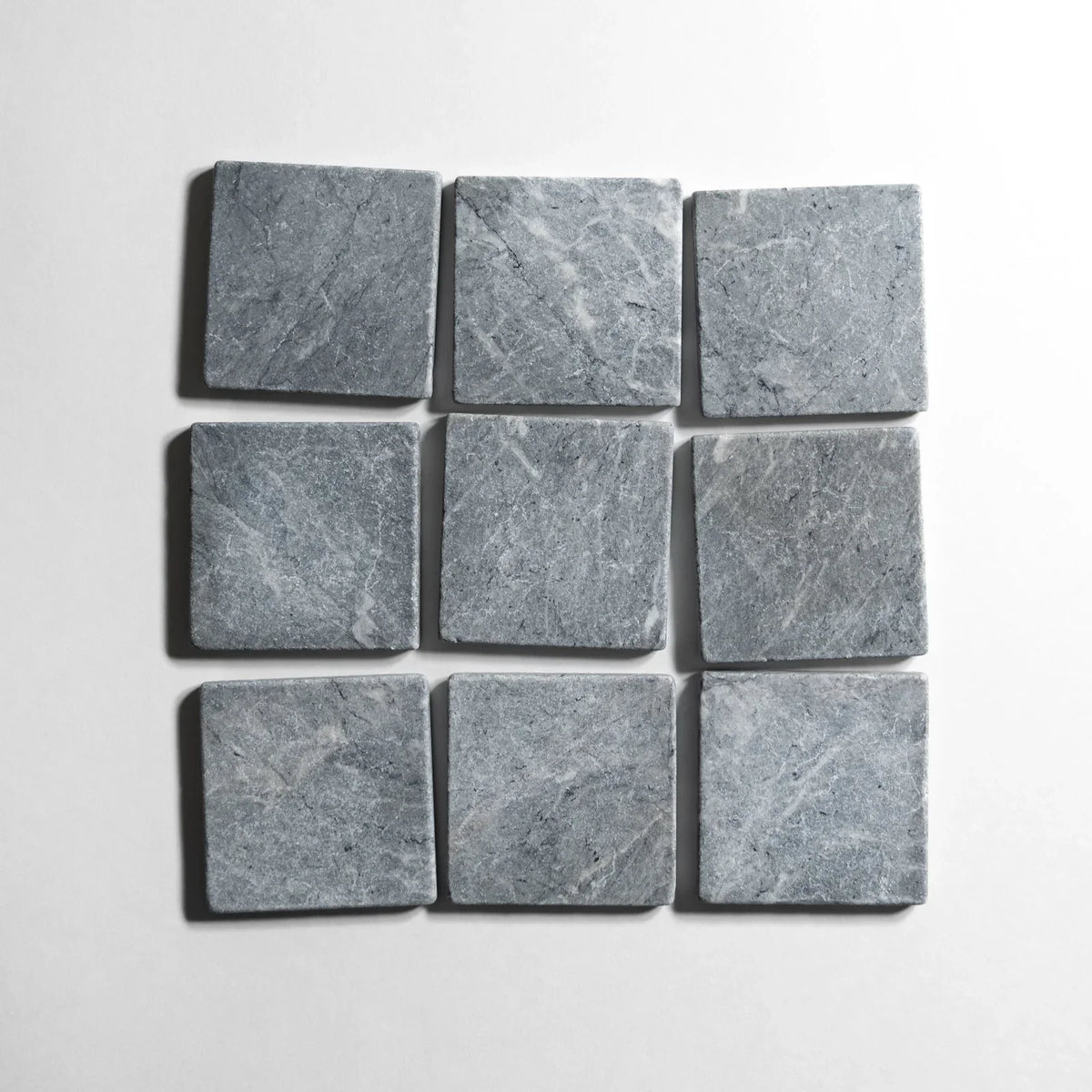 Riviera Gray marble tile, cool gray, 4x4 inch