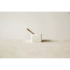 Marble Spice Bowl with Brass Spoon