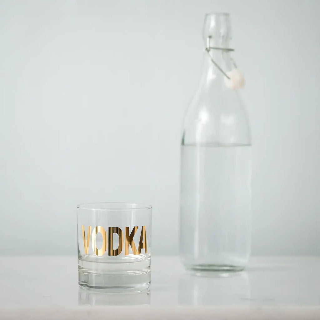 Scotch and Whisky Glasses with 20K Gold Mixology Rocks