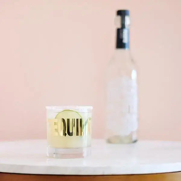 Scotch and Whisky Glasses with 20K Gold Mixology Rocks