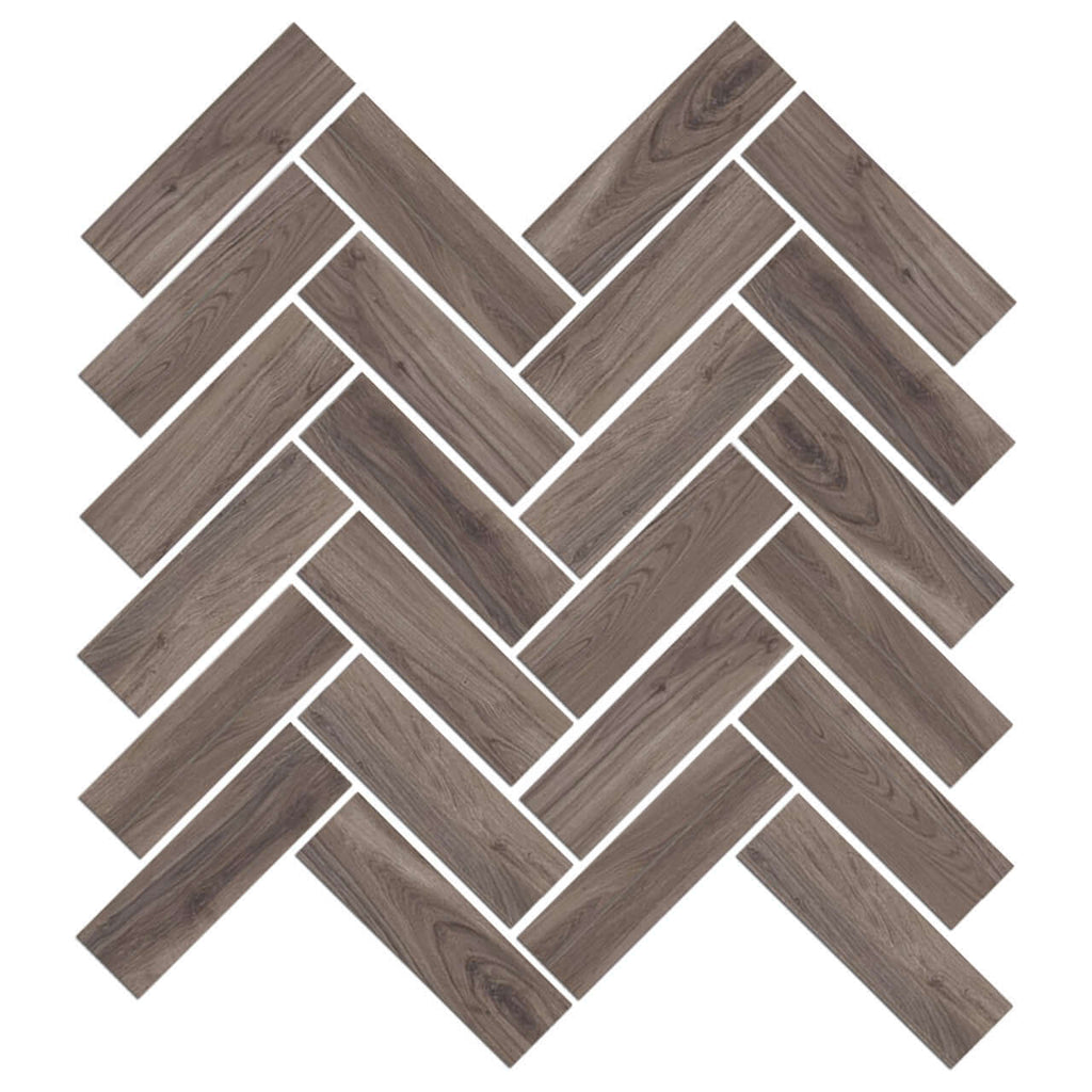 Mood Wood Glazed Herringbone Mosaic Tile 12"x15"