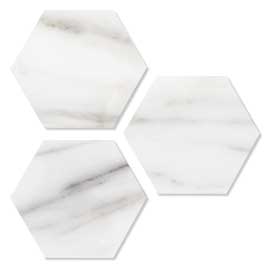 Pietra 5.5”x6.3” Ceramic Hexagon Tile Collection