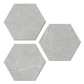Pietra 5.5”x6.3” Ceramic Hexagon Tile Collection